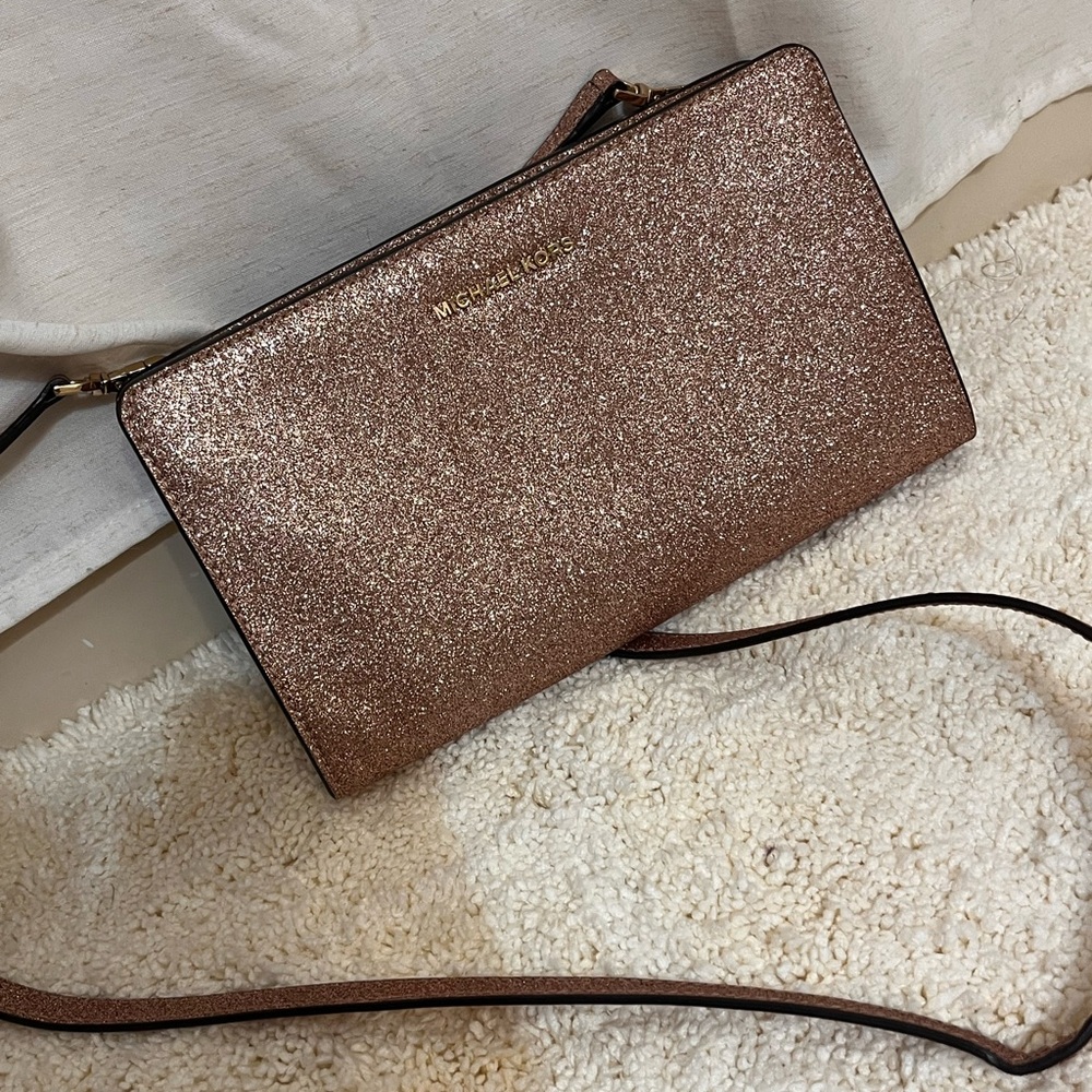 Michael Kors Sparkling Rose Gold Crossbody Bag